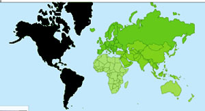 Inkless Tales' Google Analytics Map Overlay - the entire map is green with visits from every country on the planet